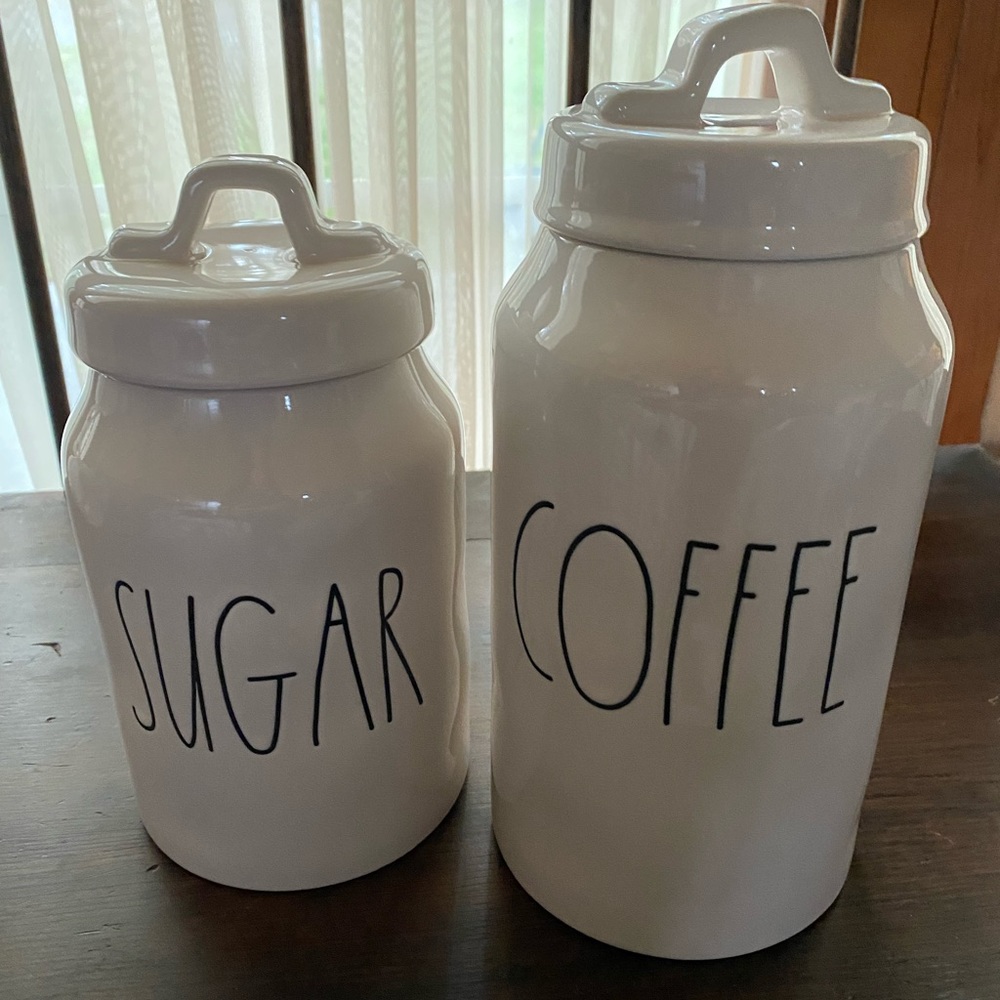 Rae Dunn coffee & sugar canisters